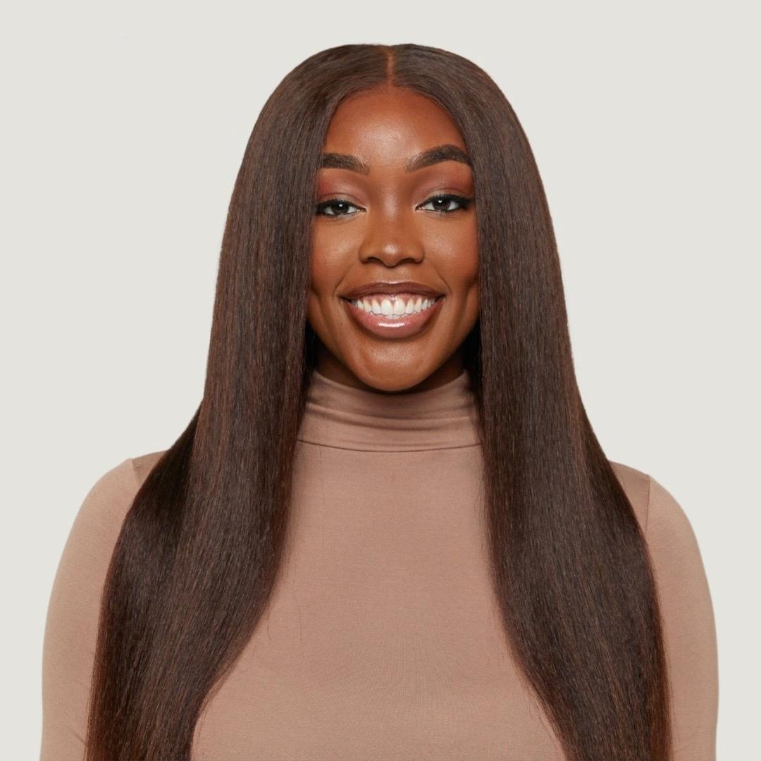 Chocolate Brown Kinky Straight HD Lace Wigs