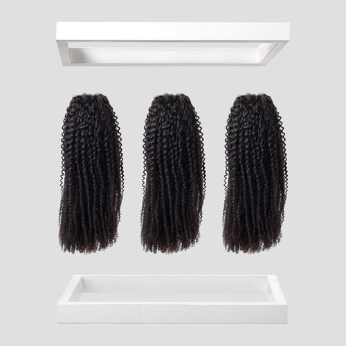Afro Kinky Curly Bundle Set with 13x6 Frontal